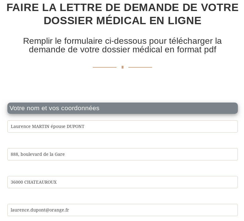 demande du dossier médical : comment faire ?