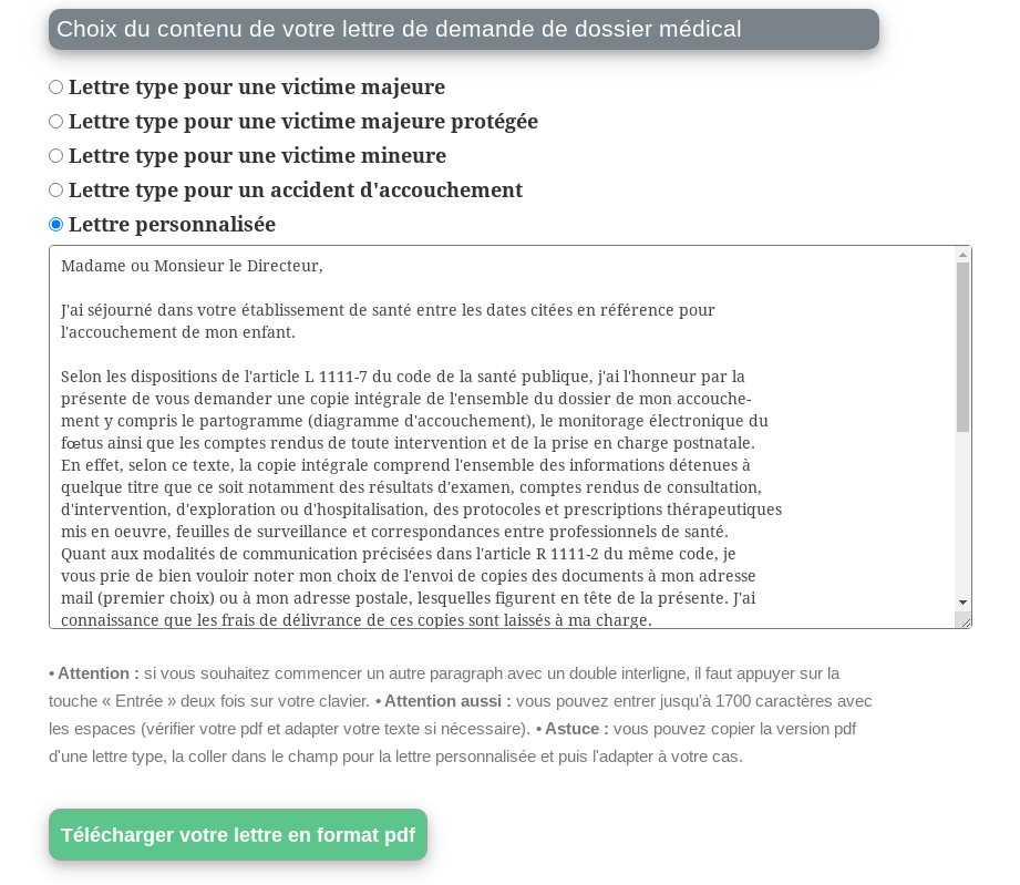 demande du dossier médical : comment faire ?